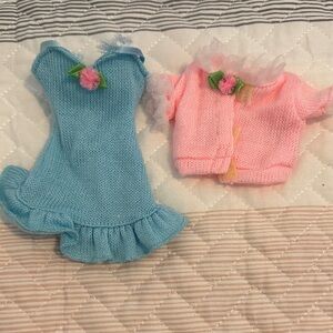 Vintage 80s/90s Barbie Knit Dress & Sweater
